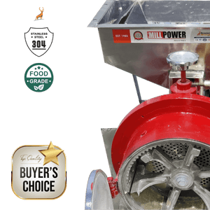 100 kg per hour atta chakki price - ss hopper close-up - reindeer machinery