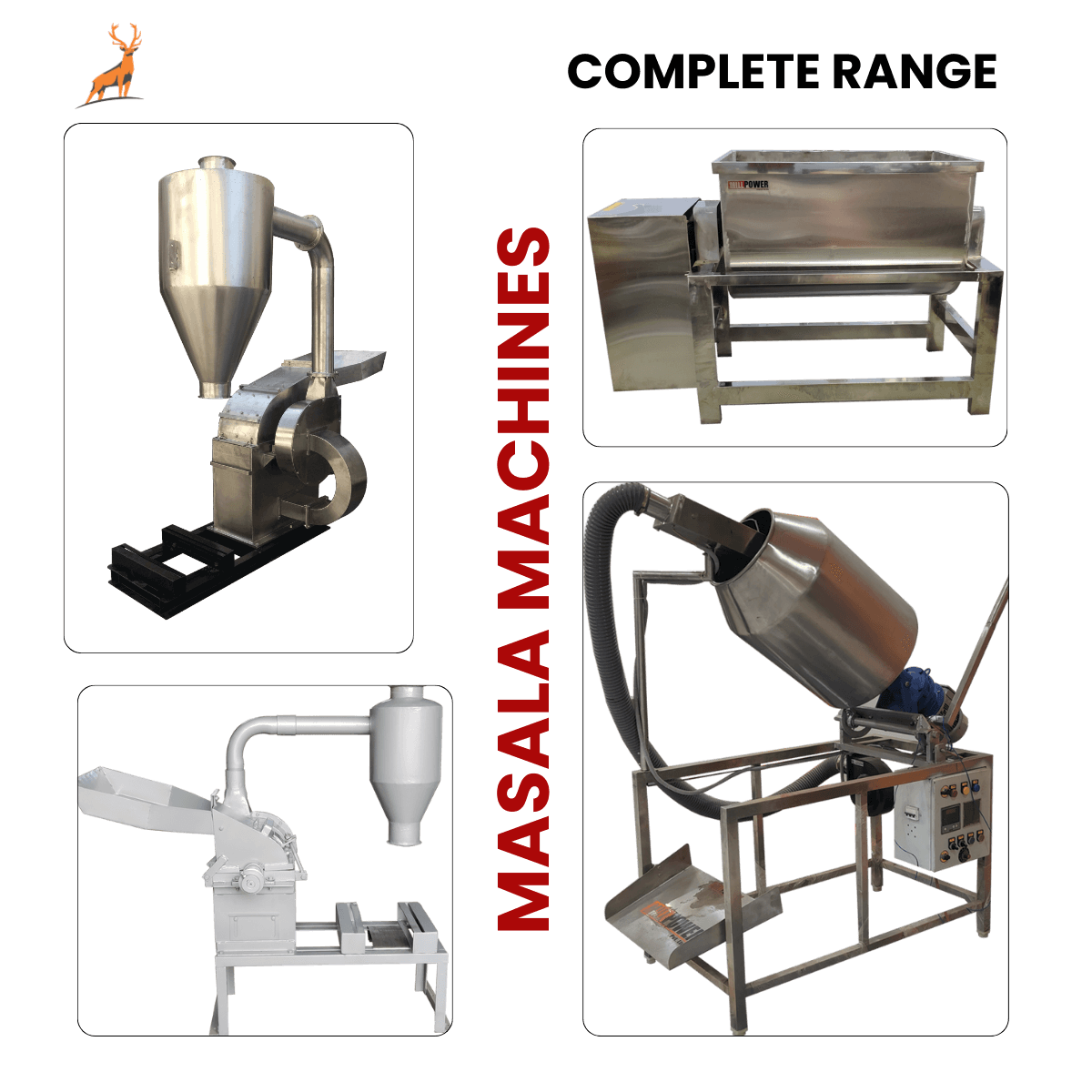 25 hp masala grinder - ss304 masala plant - reindeer machinery