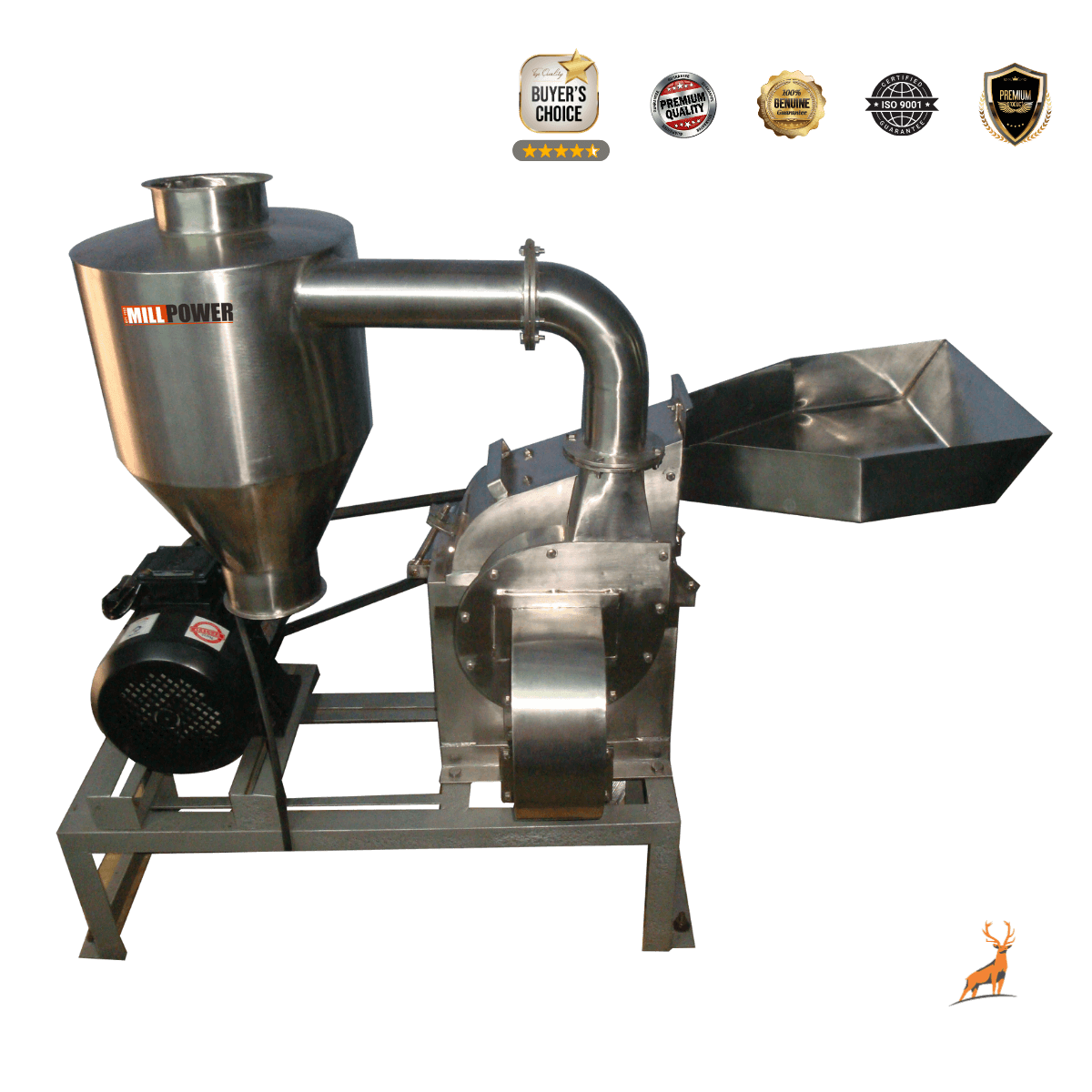chilli grinding machine - main machine view - reindeer machinery