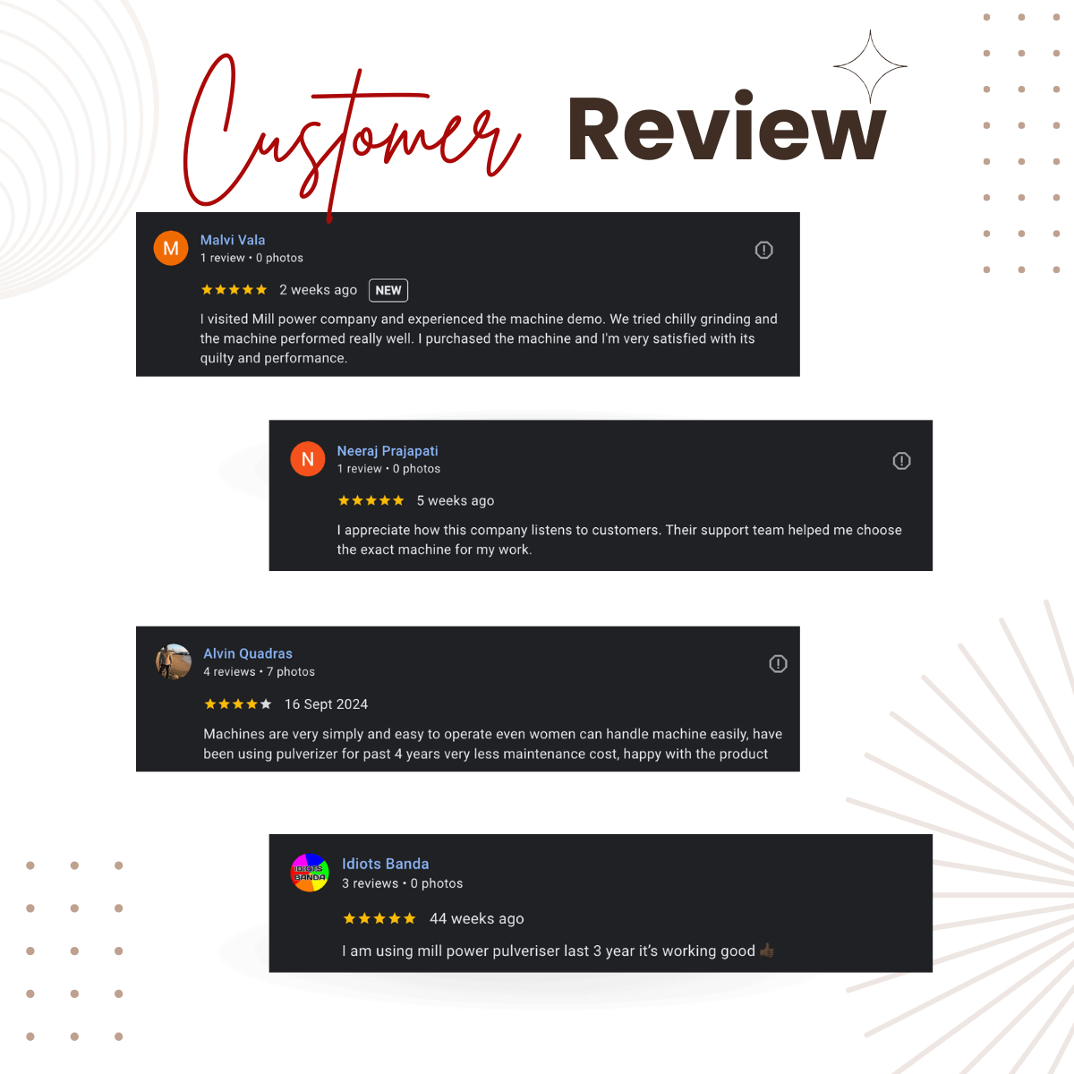 customer review - reindeer machinery