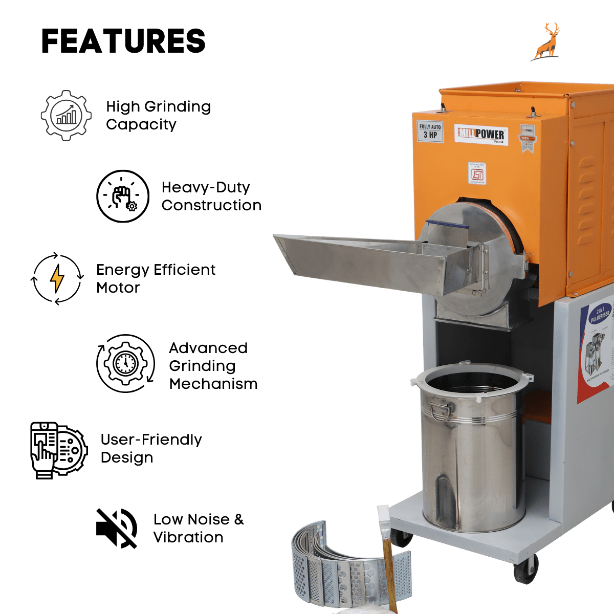 Flour Container SS - Reindeer Machinery